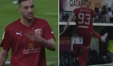 Kalkan tabelayı gören Ziyech bir anda delirdi