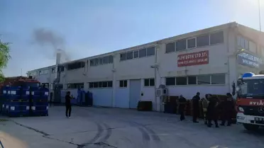 Sincan’da Boya Fabrikasında Yangın